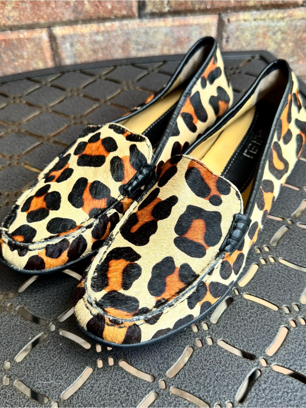 VANELI Albion Leopard Camel Slip-On Loafers
